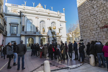 Figueres, Spain - December 30, 2014: Dali Museum in Figueres. Museum was opened on September 28, 1974 and houses largest collection of works by Salvador Dali.
Entrance of Museum Dali in the Square called Gala-Salvador DalÃ­ with the detail of the Monumentのeditorial素材