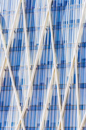 Modern office building background in Barcelonaの写真素材