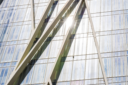 Modern office building background in Barcelona