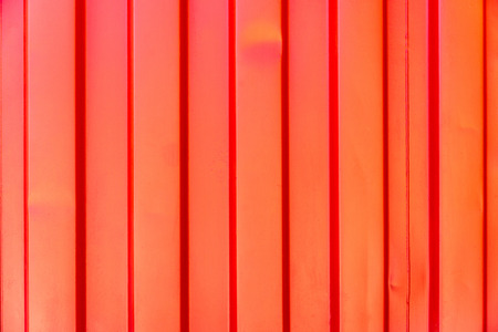 Closeup of a red cargo containerの写真素材