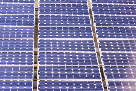 Solar panels placed on the facade of a building in Catalonia, Spain