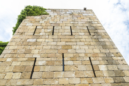 Tower of a castle in Pals, Girona, Catalonia, Spainのeditorial素材