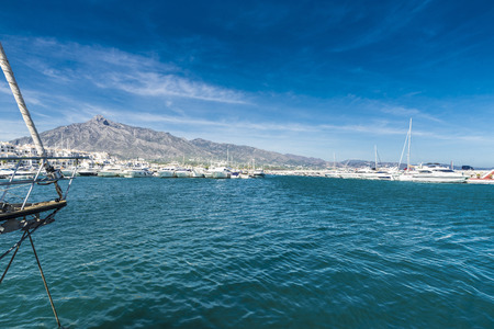 Puerto Banus, a marina near Marbella in Costa del Sol, Andalusia, Spainの写真素材