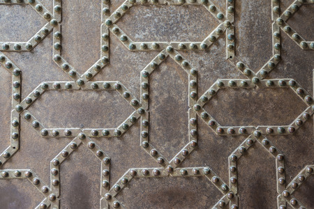 Closeup of iron gate in the fortress and palace of the Alhambra in Granada, Andalusia, Spain.のeditorial素材