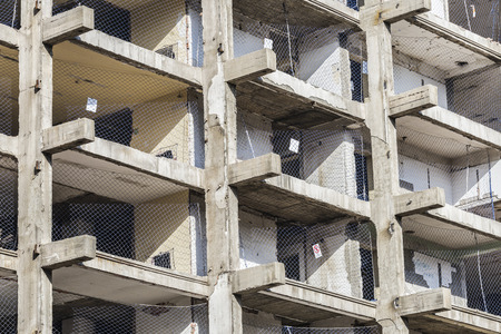 Remodeling of an office skyscraper in a block of flats in Barcelona, Catalonia, Spain