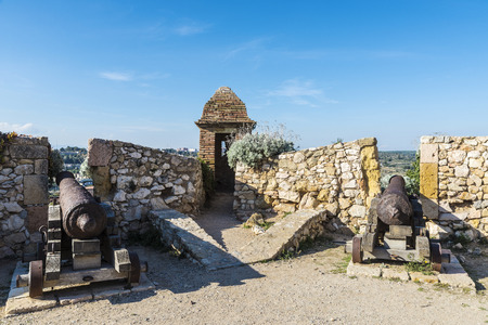 Old cannons in the fortress of Tarragona, Catalonia, Spainのeditorial素材