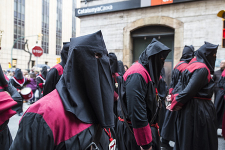 Tarragona, Spain - March 25, 2016: Easter Week, Holy Week or Semana Santa, Nazarene processions,...