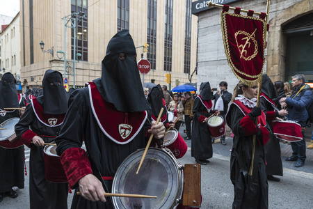 Tarragona, Spain - March 25, 2016: Easter Week, Holy Week or Semana Santa, Nazarene processions,...