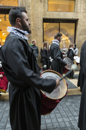 Tarragona, Spain - March 25, 2016: Easter Week, Holy Week or Semana Santa, Nazarene processions,...