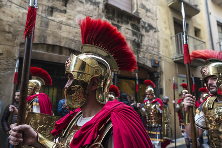 Tarragona, Spain - March 25, 2016: Easter Week, Holy Week or Semana Santa, Nazarene processions,...
