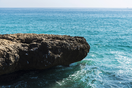 Seascape Spanish Mediterranean coast on a quiet dayの写真素材