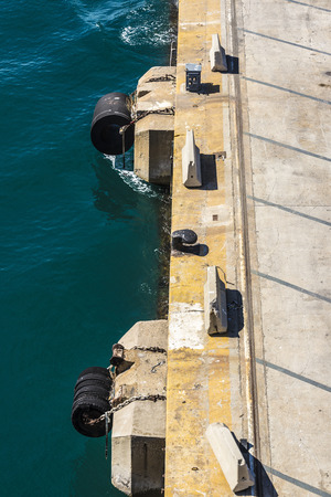 Load empty parking lot on a pier of the port of Barcelona, Catalonia, Spainの写真素材