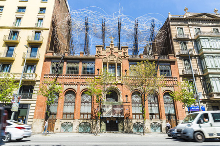 Barcelona, Spain - May 25, 2016: Tapies Foundation in Barcelona founded in 1990. The modernist building was built by the architect Domenech i Montanerのeditorial素材