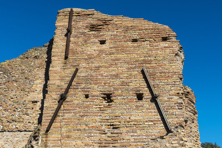 View of the roman ruins of the Palatino in Rome, Italyの写真素材