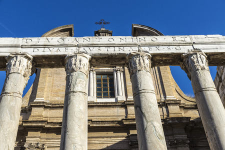 View of the roman ruins of the Palatino in Rome, Italyの写真素材