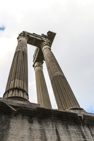 Roman ruins in the historical center of Rome, Italyの写真素材