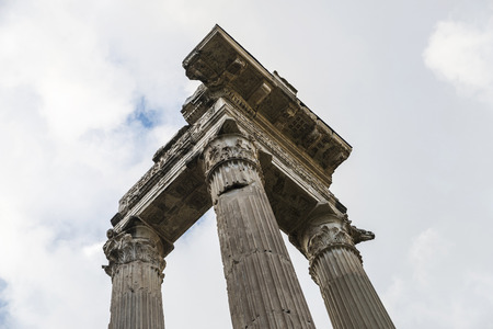 Roman ruins in the historical center of Rome, Italyの写真素材