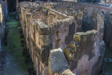 View of the moat of the coliseum of Rome, Italyの写真素材