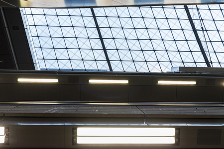 Abstractions in Berlin Central Station, the main railway station in Berlin, Germanyの写真素材