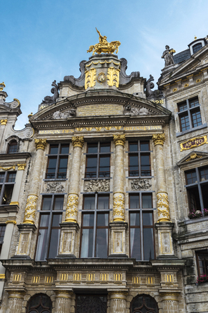 Brussels, Belgium - August 26, 2017: Facade of the Arbre Or House at the Grand Place in Brussels, Belgiumのeditorial素材