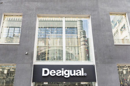 Brussels, Belgium - August 27, 2017: Desigual shop in the center of Brussels, Belgiumのeditorial素材