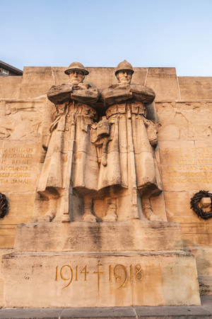 Memorial to fallen soldiers during the first world war in Brussels, Belgiumのeditorial素材