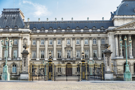 Facade of Royal Palace of Brussels in Brussels, Belgiumのeditorial素材