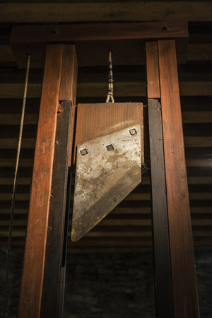 Medieval guillotine in the historic city of Ghent in Belgiumのeditorial素材