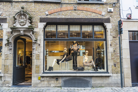 Bruges, Belgium, - August 31, 2017: Liu Jo shop in the historic center of Bruges, Belgiumのeditorial素材