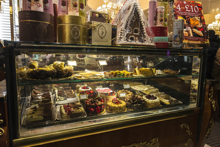 London, United Kingdom - January 3, 2018: Display of a candy store in London, England, United Kingdomのeditorial素材