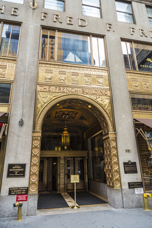 New York City, USA - July 28, 2018: The Fred F. French Building on Fifth Avenue (5th Avenue) in Manhattan in New York City, USAのeditorial素材
