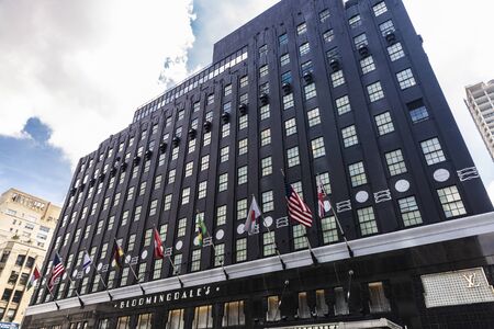 New York City, USA - July 31, 2018: Facade of the Bloomingdales department store in Lexington Avenue; Manhattan, New York City, USAのeditorial素材