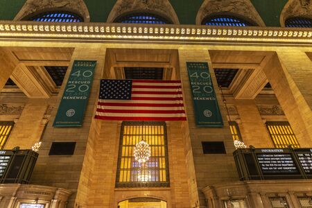 New York City, USA - August 1, 2018: Interior of the Grand Central Terminal, commuter rail terminal, located in Midtown Manhattan, New York City, USAのeditorial素材