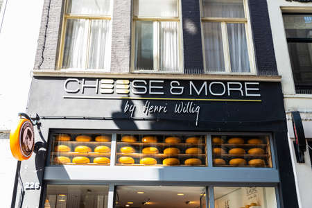 Amsterdam, Netherlands - September 7, 2018: Cheese and More shop located in the center of Amsterdam, Netherlandsのeditorial素材