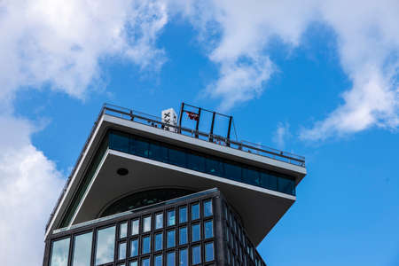 Amsterdam, Netherlands - September 7, 2018: Swing on the roof of the  AâDAM Lookout in the Overhoeks neighborhood of Amsterdam, Netherlandsのeditorial素材