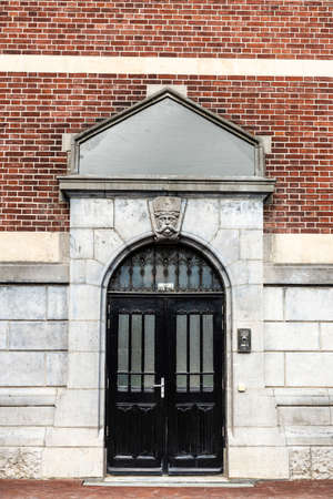 Old door of the Rijksmuseum (National Museum) in Amsterdam, Netherlandsのeditorial素材