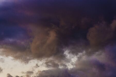 Colorful cloudy sky or cloudscape as background in Barcelona; Catalonia; Spain