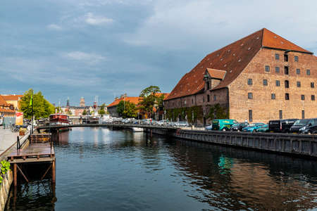 Copenhagen, Denmark - August 27, 2019: Facade of the Christian IV Brewhouse in Slotsholmen,...