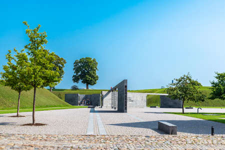 Copenhagen, Denmark - August 27, 2019: Public park in Kastellet (The Citadel) with people around in Copenhagen, Denmarkのeditorial素材