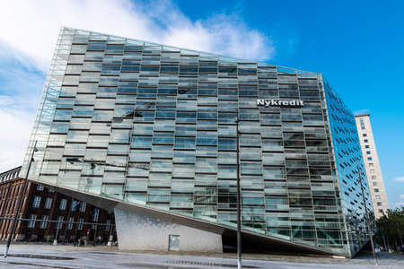 Copenhagen, Denmark - August 27, 2019: Low angle shot of The Crystal (Krystallen) designed by...