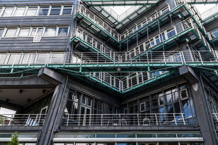Modern buildings of VerlagsgebÃ¤ude Gruner + Jahr in the neighborhood of Neustadt, in the center of Hamburg, Germanyのeditorial素材