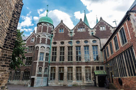Facade of the Bremen City Hall in the old town of Bremen, Germanyのeditorial素材