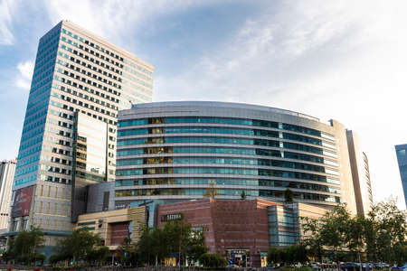 Warsaw, Poland - September 1, 2018: Zlote Tarasy or Golden Terraces, shopping mall in Warsaw, Polandのeditorial素材