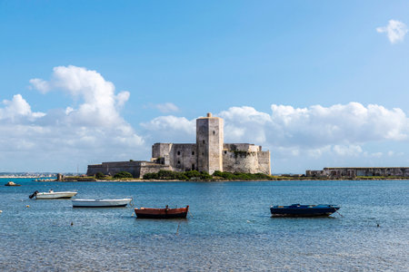 View of the Castello della Colombaia (Colombaia castle), Torre Peliade (Peliade tower) or Castello...