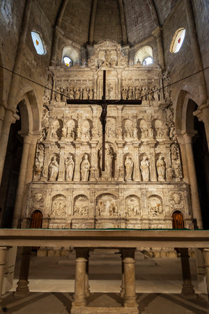 Royal Pantheon of the Reial Monestir or Royal Abbey of Santa Maria de Poblet, Tarragona, Catalonia, Spainの写真素材