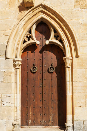 Cloister of the Reial Monestir or Royal Abbey of Santa Maria de Poblet, Tarragona, Catalonia, Spainの写真素材