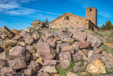 Autumn landscape in Boscalt, Alt Urgell region, below the CadÃ­ mountain range.の写真素材