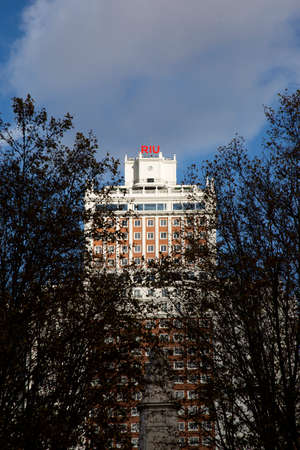 Hotel Riu at the Gran Via of Madrid. Spainのeditorial素材