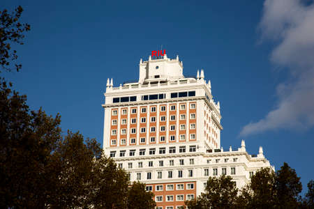 Hotel Riu at the Gran Via of Madrid. Spainのeditorial素材