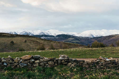Snow capped mountains of the Catalan Pyrenees, in the Spanish border with France